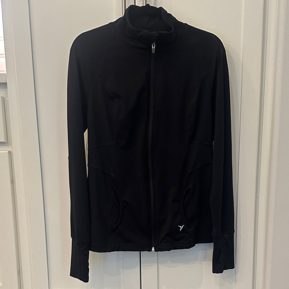 Old Navy Women's Black Full-Zip Jacket